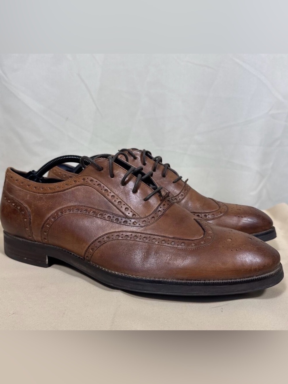 Cole Haan Brown Leather Wingtip Brogue Oxford Dress Shoes Men’s 11M Heritage